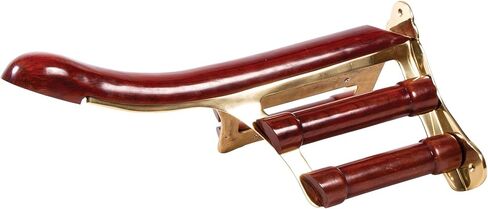 EASY-UP Berlin Brass and Wood Fancy Saddle Racks for Horse Enthusiasts | Exquisite Wood & Brass Design | Perfect for English Saddles in Kuwait