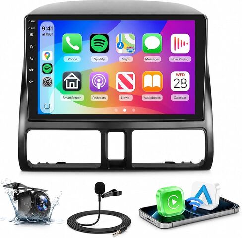 Android Car Stereo Radio with Wireless Apple Car Play Android Auto for Honda CRV 2002 2003 2004 2005 2006 podofo 9'' Touch Screen Bluetooth Car Radio with GPS Navi WiFi HiFi FM/RDS Backup Camera in Saudi Arabia