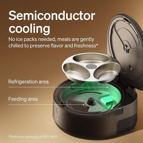 PETLIBRO Automatic Wet Food Cat Feeder 2026 New Version with Semiconductor Cooling, Refrigerated 3 Fresh Meals in 3 Days, App-Controlled Pet Food Dispenser, Stainless Steel Bowl, Easy to Clean in Kuwait