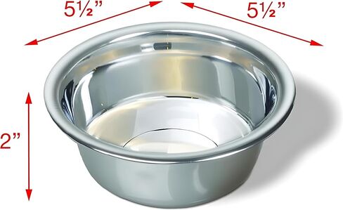 Stainless Steel Cat & Dog Bowls, 16 oz Each, Small Pet Feeding Dishes for Food & Water, Lightweight & Durable, 4 Pack in Kuwait