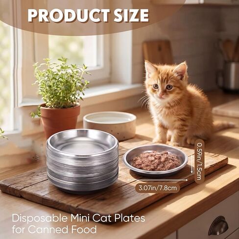 500 Pcs Mini Pet Disposable Feeding Bowls Bulk, Small Plastic Travel Food Bowls for Small Cats, Puppies, and Other Pets - Ideal for Dry & Wet Food, Water in Kuwait