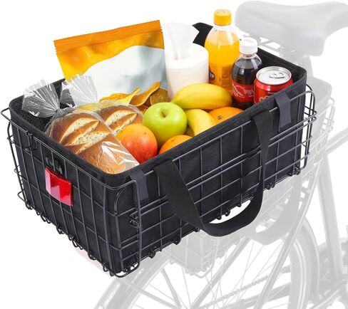 Dog Bike Carrier Basket, Dog Basket for Bike, Lightweight Bicycle Carrier for Small Pets Cats Outdoor Riding,Suitable for Rear/Front of Bicycle - Large Capacity Ebike Accessoriest for Fruit & Grocery in Kuwait