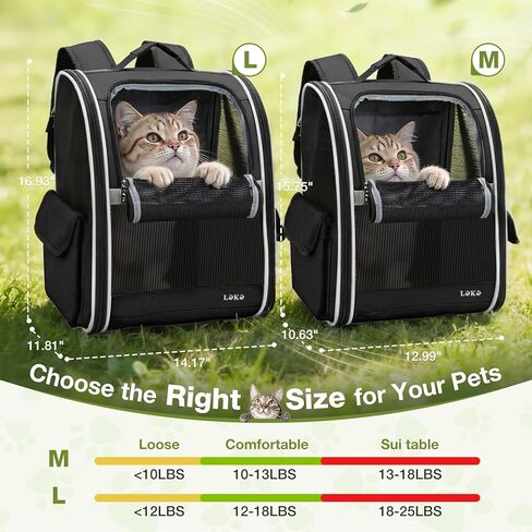Lekereise Dog Carrier Backpack for Small Medium Dogs Cats up to 18 lbs, Breathable Pet Backpack Carrier with 3 Entrances, Collapsible Cat Backpack Carrier, Travel Hiking Puppy Backpack in Kuwait