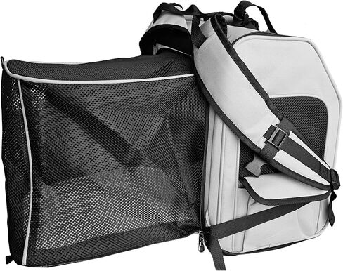 Expandable Pet Backpack Carrier – Dog & Cat, Bonus 2 Collapsible Pet Bowls, Travel Bag with 4-Way Entry, Mesh Windows, Storage Pockets, Secure Zippers, Washable Cushion in Kuwait