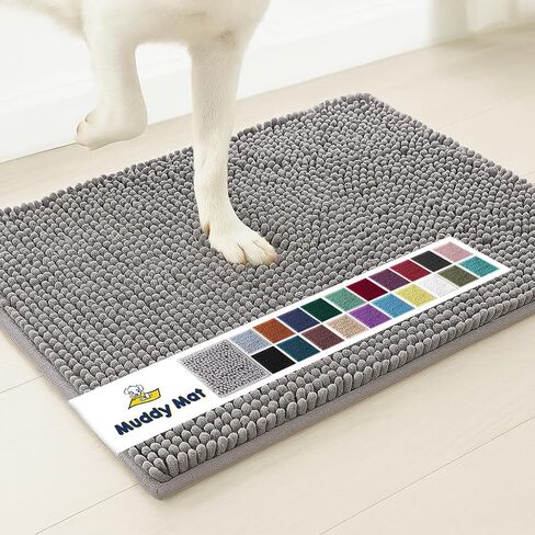 Muddy Mat® | Super Absorbent Door Mat Indoor, Microfiber Quick Dry Chenille Entryway Rug, Non-Slip Front Door Mat, Indoor Mats for Entryway, Machine Washable Pet Rug, Red 36"x72" in Kuwait