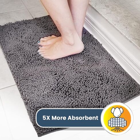 Muddy Mat® | Super Absorbent Door Mat Indoor, Microfiber Quick Dry Chenille Entryway Rug, Non-Slip Front Door Mat, Indoor Mats for Entryway, Machine Washable Pet Rug, Red 36"x72" in Kuwait