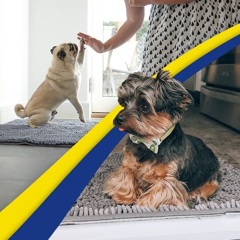 Muddy Mat® | Super Absorbent Door Mat Indoor, Microfiber Quick Dry Chenille Entryway Rug, Non-Slip Front Door Mat, Indoor Mats for Entryway, Machine Washable Pet Rug, Red 36"x72" in Kuwait