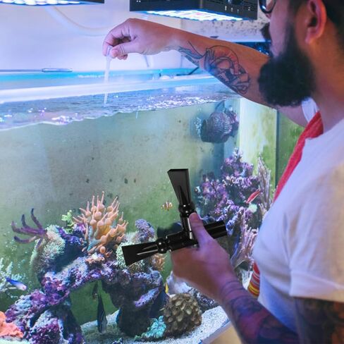 Abaodam Flat Double Nozzle Water Outlet for Fish Tank, Plastic Fitting Easy to Install and Remove Efficient Control for Aquariums in Kuwait