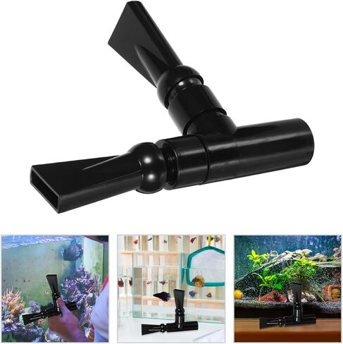 Abaodam Flat Double Nozzle Water Outlet for Fish Tank, Plastic Fitting Easy to Install and Remove Efficient Control for Aquariums in Kuwait