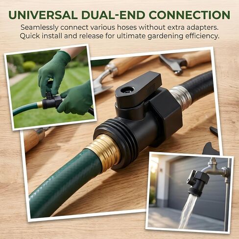 Aquarium Water Changer Flow Valve 2-Pack - Leak-Proof ON/OFF Control for Fish Tank Siphon Hose | Compatible with Python Water Changer System | Universal 1/2" 5/8" 3/4" Garden Hose Fitting in Kuwait
