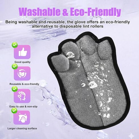 Pet Hair Removal Glove for Dogs & Cats Five-Finger Electrostatic Pet Hair Remover Glove Reusable Brush Pet Hair Tool & Upholstery Cleaning pet Gloves for pet Hair Removal in Kuwait