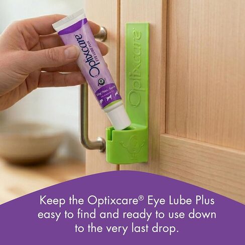 مجموعة Optixcare Eye Lube Plus Home - أنابيب 3 × 20 جرام + حامل مواد التشحيم - تزييت العين طويل الأمد للحيوانات الأليفة - دعم يومي لرطوبة العين in Kuwait