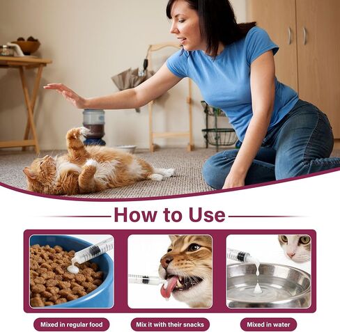 Liquid Dewormer for Cats & Kittens, Fenbendazole Cat Dewormer for Tapeworms, Roundworms, Hookworms & Lungworms, Chicken & Honey Flavor Oral Wormer, Easy Daily Dose, 150 mL in Kuwait