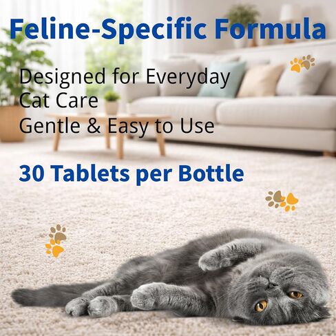 Dewormer for Cats 6 Weeks and Older, 22.2% (222 mg/g) Tablets, Fenbendazole, Cat-Specific Formula, Easy at-Home Use in Kuwait