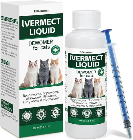 DEWORMER for Cats – Broad Spectrum Digestive Cleanser, Supports Removal of Hookworms, Lungworms, Pinworms & Roundworms, Tapeworms, Whipworms, Internal Balance Support in Kuwait