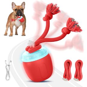 Interactive Dog Toys, Automatic Moving and Rolling Dogs Toy with Rope for Medium/Large Dogs, Interactive Dog Ball to Keep Them Busy(Blue) in Saudi Arabia