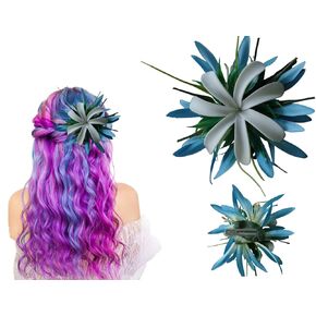 White Tahitian Tiare Tropical Aloha Flower Hair Clip for Women Luau Hula Costume Beach Tiki Party Hair Accessory in Kuwait