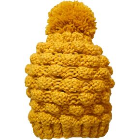 Women Pom Beanie Handmade Knitted Soft Stretch Small Pimple Knot Cap in Kuwait