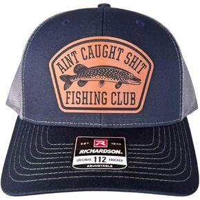 BUBBLEHEAD INK Ain't Caught Sh*t Fishing Club, Fisherman Fishing Gifts for Men, Dad, Funny Fishing Gift for Outdoorsman (Northern Pike) Black in Kuwait