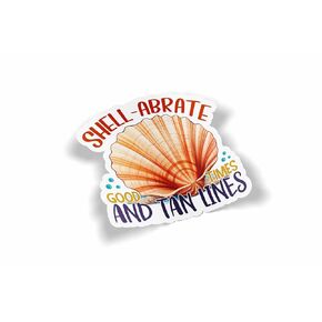 Shell-Abrate Good Time Waterproof Laminated Sticker in Kuwait