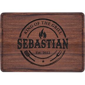 USA Made Personalized Cutting Board – Custom BBQ & Grilling Gift for Men, Unique Christmas Gift for Dad, Husband, Father, Brother & Him, Engraved Gift for Birthdays, Anniversaries & Holidays in Kuwait
