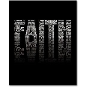 طباعة مصورة لأغنية Faith Lyric - ملصق فني جداري لموسيقى الروك الكلاسيكية لموسيقى الروك (10 بوصة طول × 8 بوصة عرض، طباعة - غير مؤطرة) in Kuwait