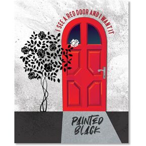 Paint it Black Song - طباعة فنية جدارية مستوحاة من القصائد الغنائية لموسيقى الروك الكلاسيكية في الستينيات - ملصق عمل فني لمعرض الموسيقى (14 بوصة طول × 11 بوصة عرض، طباعة - غير مؤطرة) in Kuwait