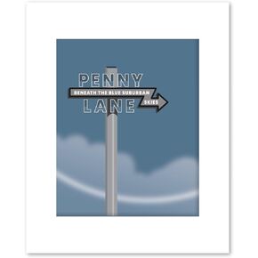Penny Lane Song - كلمات الموسيقى المصورة، طباعة فنية حديثة لتزيين الحائط (14 بوصة طول × 11 بوصة عرض، طباعة غير لامعة) in Kuwait
