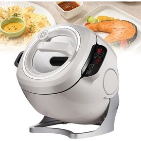 Automatic Stir Fry Robot, 6L Smart Cooking Pot with 360° Rotation, 2000W Electric Wok for Fried Rice and Stewing, Non-Stick Indoor Kitchen Appliance in Kuwait