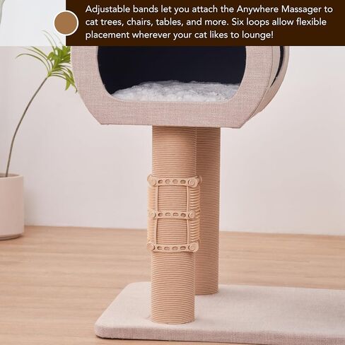 قطعتان من جهاز تدليك القطط من PetPals Anywhere مع أشرطة قابلة للتعديل وشعيرات سيليكون ناعمة، تناسب أشجار القطط والأثاث والمزيد، أداة تهذيب مهدئة وسهلة التنظيف للقطط الداخلية in Kuwait