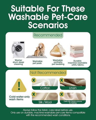 Pet Hair Dissolver For Washing Machine Cleaner, Hair Dissolving Laundry Detergent For Dog And Cat Fur, 96.7% Hair Dissolution, High Efficiency And Septic Safe, HE/Top/Front-Load Compatible, 6 Sachets in Kuwait