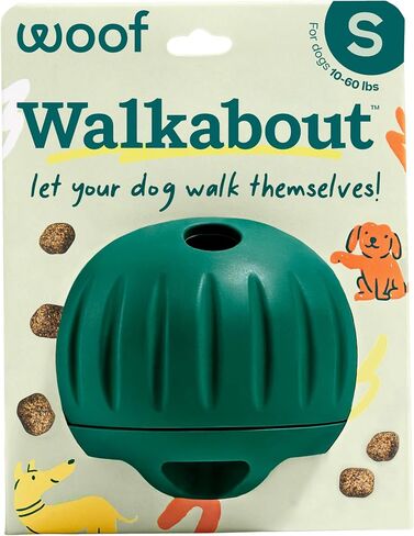 WOOF Walkabout - موزع ألغاز وألعاب إثراء للكلاب - صعوبة قابلة للتعديل للطحن والحلويات - مطاط متين - سهل التنظيف - صغير in Kuwait