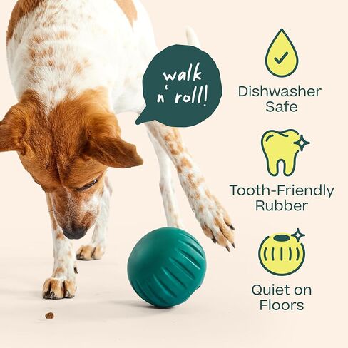 WOOF Walkabout - Enrichment Dog Toys Puzzle and Treat Dispenser - Adjustable Difficulty for Kibble and Treats - Durable Rubber - Easy to Clean - Small in Saudi Arabia