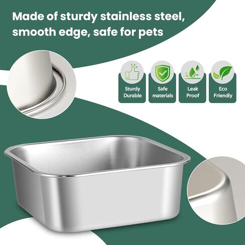 ZPUFAW 1.2 Gallons Dog Water Bowl, Stainless Steel Large Capacity Durable Dog Water and Food Bowl, Suitable as Outdoor Dog Travel Bowl in Kuwait