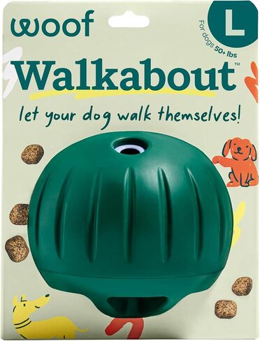 WOOF Walkabout - Enrichment Dog Toys Puzzle and Treat Dispenser - Adjustable Difficulty for Kibble and Treats - Durable Rubber - Easy to Clean - Small in Saudi Arabia