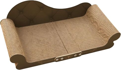 DWCN 26" Large Cat Scratcher Bed, Durable Cardboard Cat Couch Scratching Board, Long-Lasting Scratch Lounge for Indoor Cats, Furniture Protector in Kuwait