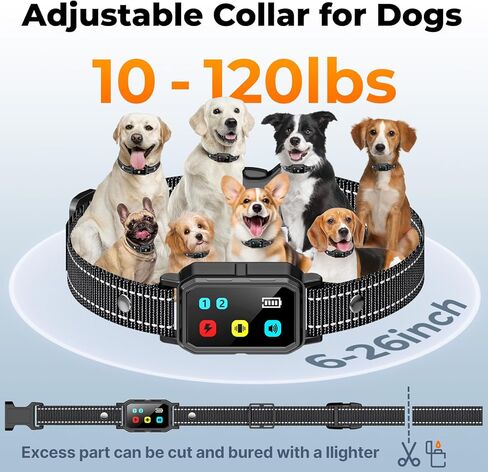 AI Dog Shock Collar 2 Dogs (10-120Lbs) - 3300FT طوق تدريب الكلاب مع جهاز تحكم عن بعد، IPX7 طوق مقاوم للماء مع صوت تنبيه، اهتزاز، صدمة آمنة للكلاب الصغيرة والمتوسطة الكبيرة، قفل لوحة المفاتيح والضوء الوامض in Kuwait