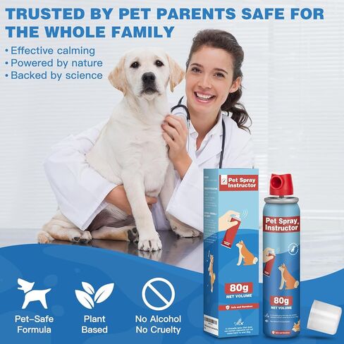 Corrector Spray Dog Trainer - 80ml Professional Dog Corrector Spray for Stops Barking, Jumping, Aggression & Unwanted Behaviors, Safe, Humane & Effective in Kuwait