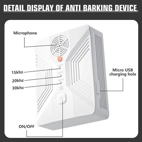 Anti Barking Devices, 3 Modes Ultrasonic Bark Box, Dog Bark Deterrent Devices, Dog Barking Stopper, Anti Barking Device for Dogs Long Range 50ft, Barking Control Devices for Dog Training in Outdoor in Kuwait