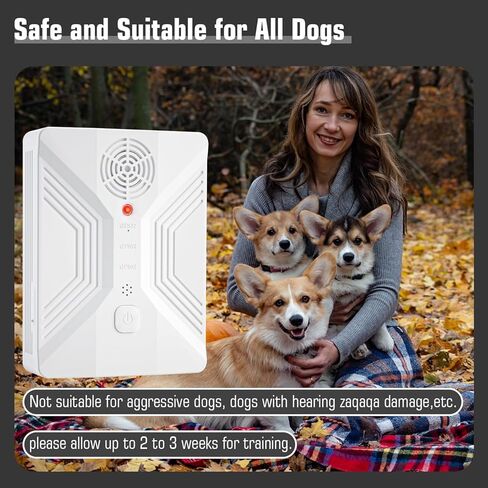 Anti Barking Devices, 3 Modes Ultrasonic Bark Box, Dog Bark Deterrent Devices, Dog Barking Stopper, Anti Barking Device for Dogs Long Range 50ft, Barking Control Devices for Dog Training in Outdoor in Kuwait