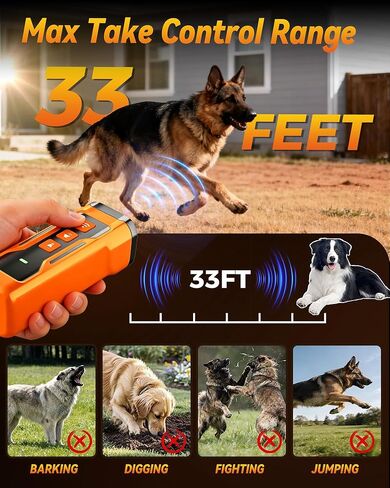 Dog Bark Deterrent Devices, 6 Modes 3X Ultrasonic Anti Barking Device for Dogs, 33 FT Range Barks No More Indoors Neighbor Outdoors with Flashlight,Dog Training Device in Kuwait