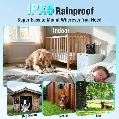 Anti Barking Device for Dogs, Ultrasonic Dog Bark Deterrent Devices with 4 Modes Up to 50ft (270°), Dog Barking Deterrent Devices, Bark Box, Barking Control Devices for Dog Training in Outdoor/Indoor in Kuwait