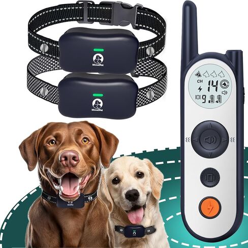 MIMOFPET Wireless Dog Fence System for 2 Dogs - Up to 3500ft Adjustable Electric Fence,Waterproof Training Collar Rechargeable,Pet Containment System for Large Medium Dogs in Kuwait