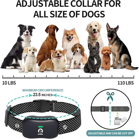 MIMOFPET Wireless Dog Fence System for 2 Dogs - Up to 3500ft Adjustable Electric Fence,Waterproof Training Collar Rechargeable,Pet Containment System for Large Medium Dogs in Kuwait