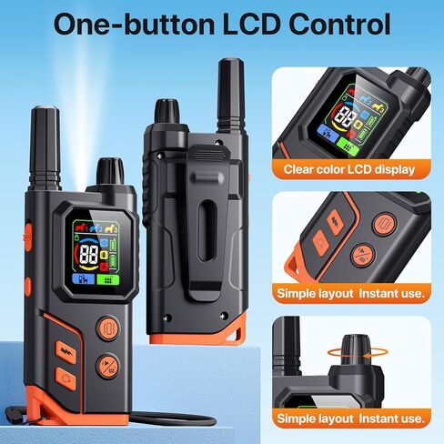 2In1 Wireless Dog Collar Fence System & Correction Collar, Invisible Electric Fence for Dogs Remote Range 25-3500ft, 4 Training Modes, Rechargeable Waterproof Pet Containment for Outdoor (Black Grey) in Kuwait