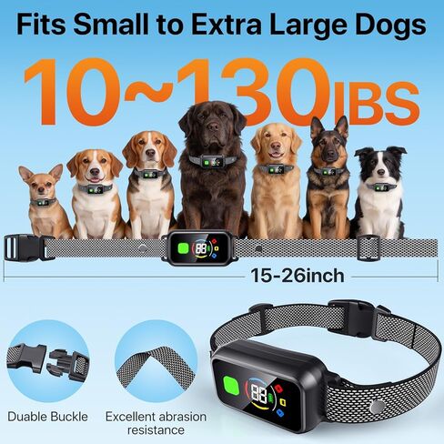 2In1 Wireless Dog Collar Fence System & Correction Collar, Invisible Electric Fence for Dogs Remote Range 25-3500ft, 4 Training Modes, Rechargeable Waterproof Pet Containment for Outdoor (Black Grey) in Kuwait