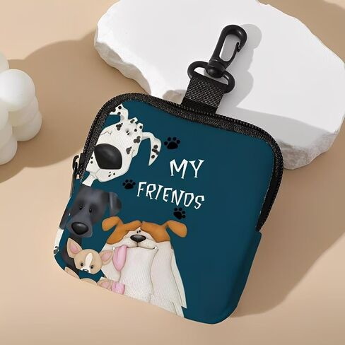 Vintage Dragonfly & Floral Hanging Zero-Wallet-Detachable Clip-On Pouch for Earphones,Keys&Daily Essentials|Gifts for Nature Enthusiasts（AB-011） in Kuwait