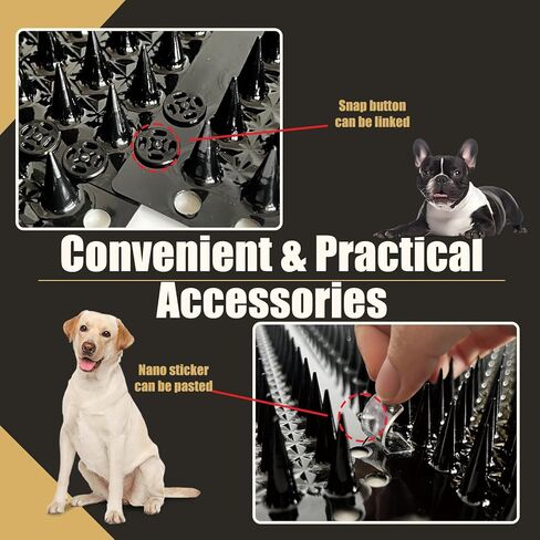 10 Pack Scat Mat for Dog with Spikes, Scat Mat Keep Dogs Off Couch, Dog Repellent Mat Deterrent Indoor, Training Pads Keep Dogs Off Bed&Desk, 16 x 13 Inch Garden Scat Mats Outdoor&Indoor in Kuwait