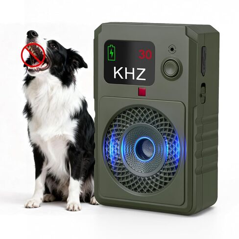 Dog Bark Deterrent Devices 2026 New Updated Anti Barking Device for Dogs Automatic Ultrasonic Bark Box with LED Screen, 50ft Range Wall-Mountable, Rechargeable Dog Silencer for Indoor Outdoor in Kuwait