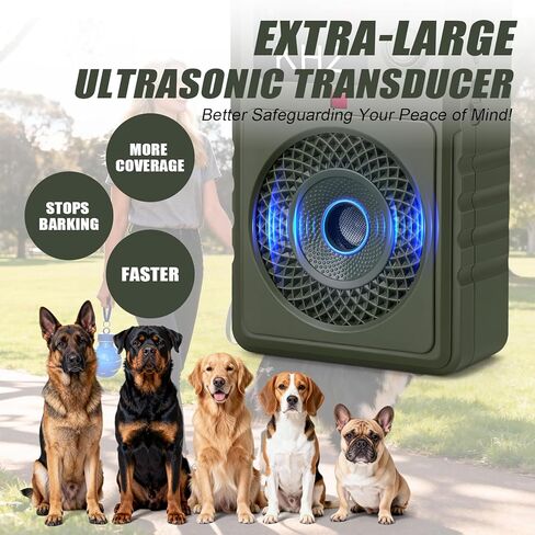 Dog Bark Deterrent Devices 2026 New Updated Anti Barking Device for Dogs Automatic Ultrasonic Bark Box with LED Screen, 50ft Range Wall-Mountable, Rechargeable Dog Silencer for Indoor Outdoor in Kuwait